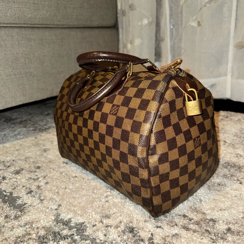 Classic Brown Check Satchel Handbag